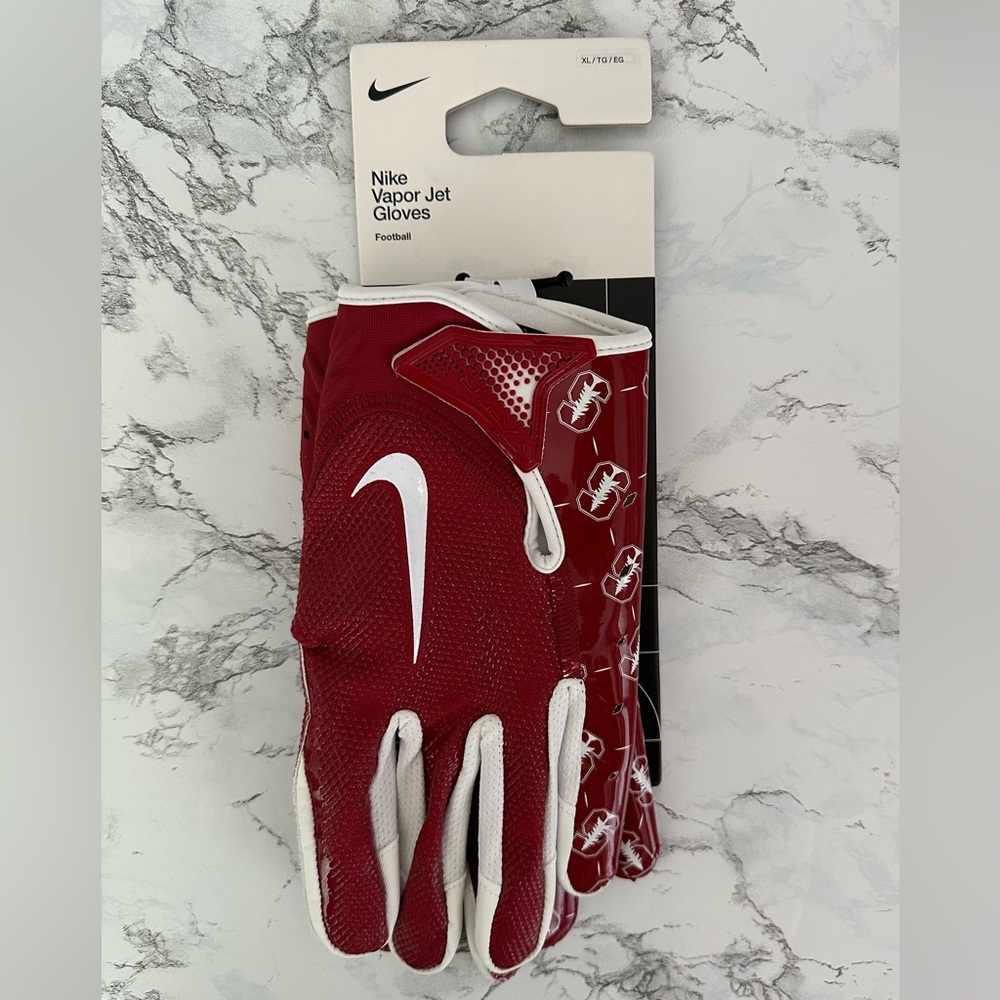 Nike Stanford Cardinal Vapor Jet PE Football Gloves ACC NCAA Men’s Size XL